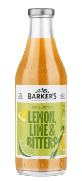 Barker's Lemon Lime & Bitters Soda Syrup 710ml