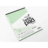 Silvine Tinted Refill Pad A4 8mm Lined with Margin 100 Pages Green - Cafe Supply