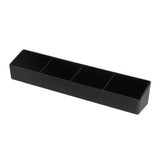 4 Comp Melamine Sachet Holder - Black