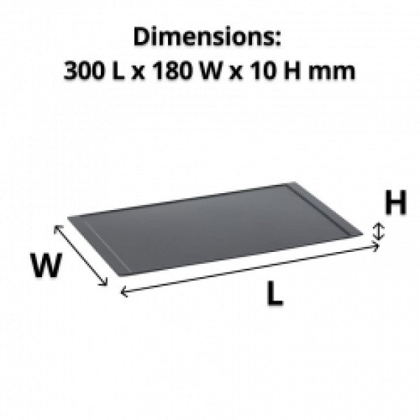 Black Melamine Amenity Tray 300L x 180mm