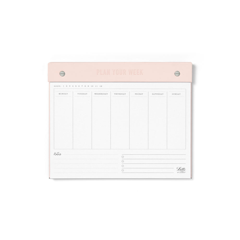 Letts Undated Weekly Planner 250x200mm Conscious Rosewater