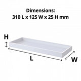 White Melamine Amenity Tray 310L x 125W