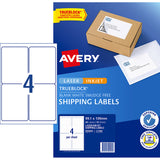 Avery Label L7169 Internet Shipping Label 99.1x139mm 4up 10 Sheets - Cafe Supply