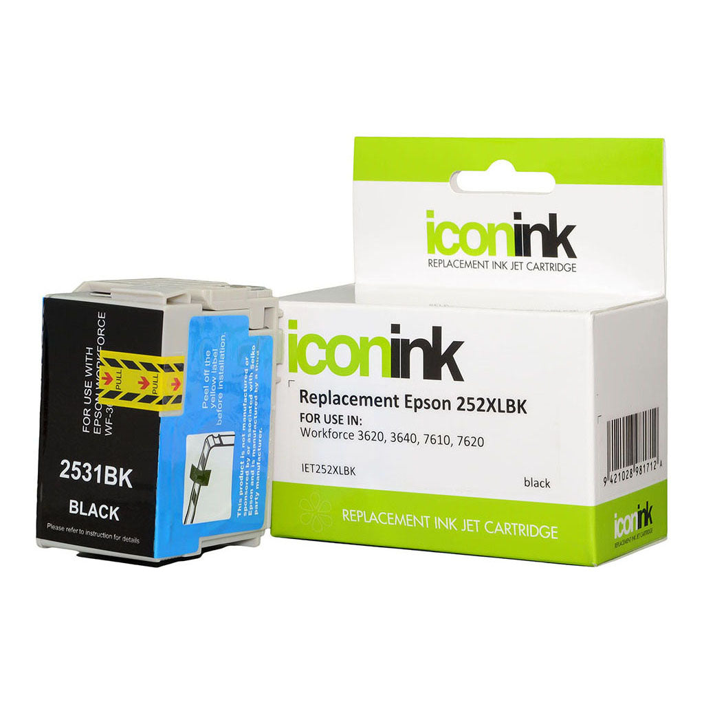 Icon Compatible Epson 252XL C13T253192 Black Ink Cartridge