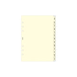 Filofax A5 Cream A-Z Index Refill - Cafe Supply