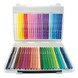 Milan Conic Tip Fibre Pens Hard Case Assorted Pack 50