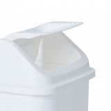 20L Rectangular White Swing Top Bin