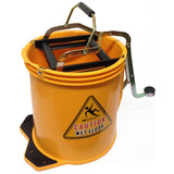 16L Wringer Mop Bucket - Yellow. (Pack of 2)