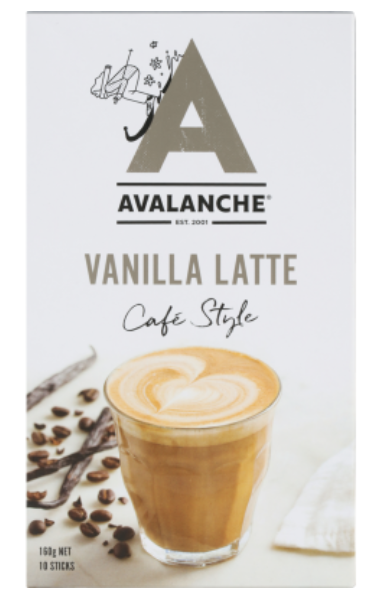 Avalanche Vanilla Latte Coffee Sticks 10 x 16g