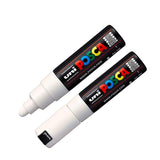 Uni Posca Marker 4.5-5.5mm 4 Pack Black White PC-7M - Cafe Supply