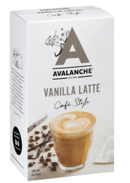 Avalanche Vanilla Latte Coffee Sticks 10 x 16g