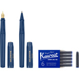 Moleskine Kaweco Ballpoint + Fountain Pen Set Blue - Cafe Supply