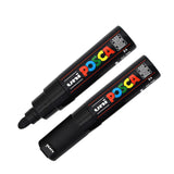 Uni Posca Marker 4.5-5.5mm 4 Pack Black White PC-7M - Cafe Supply