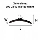 Black Satin Hanger with Hook (100)