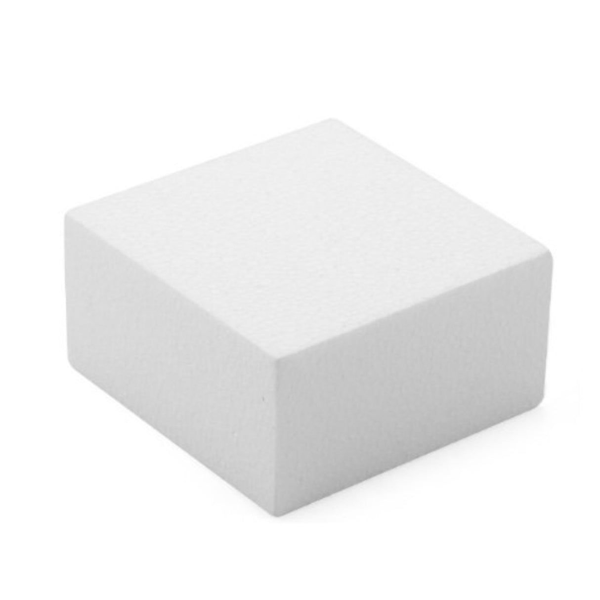 5" Square Cake Dummy, 75mm deep, Polystyrene