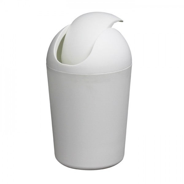 8L Bullet Bin Swing Top White