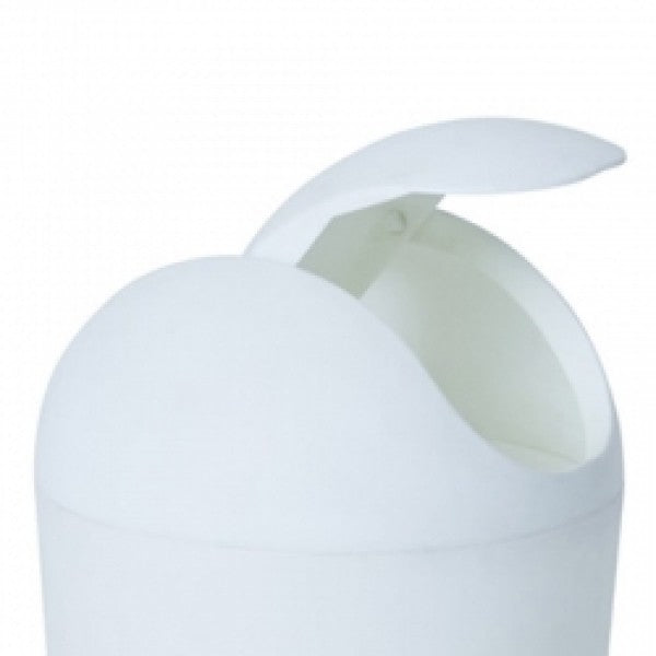 8L Bullet Bin Swing Top White