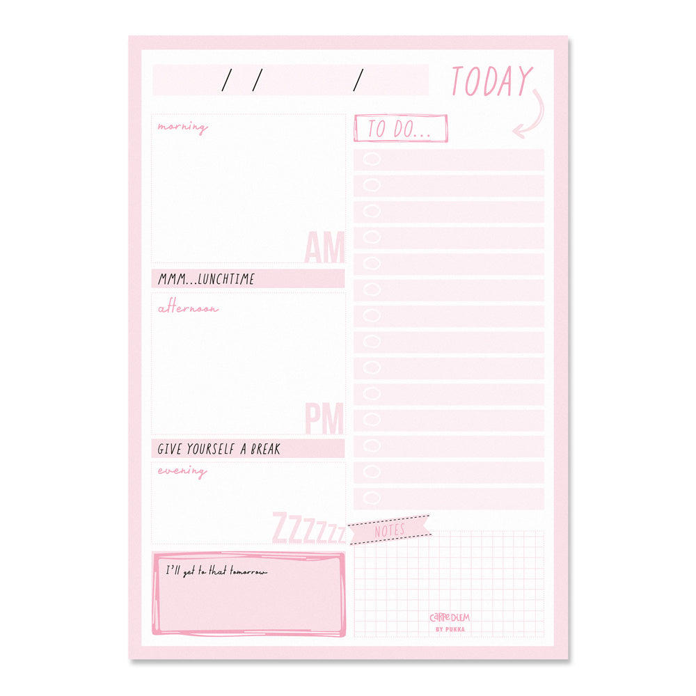 Pukka Carpe Diem Daily Planner Pad Ballerina Pink