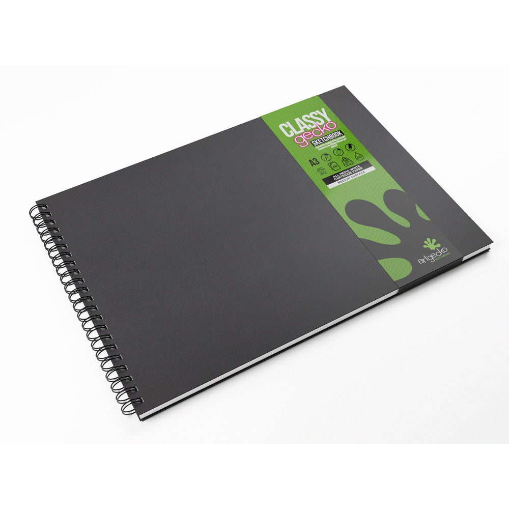 Artgecko Classy Sketchbook A3 Landscape 80 Pages 40 Sheets 150gsm White Paper - Cafe Supply