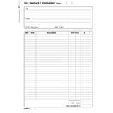 Collins Tax Invoice A4/50DL Duplicate No Carbon Required