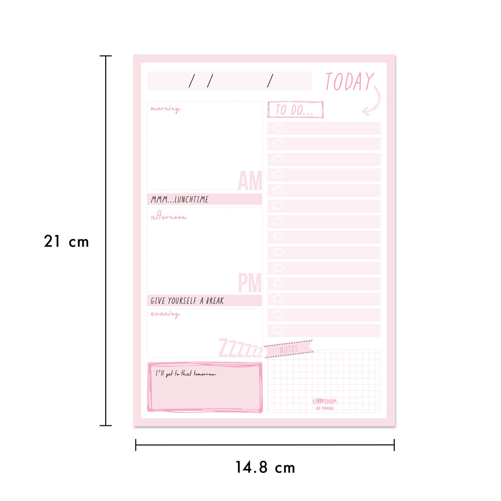 Pukka Carpe Diem Daily Planner Pad Ballerina Pink