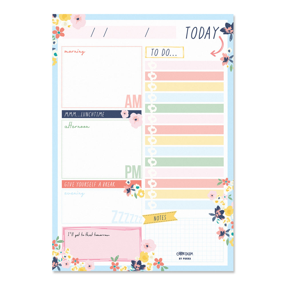 Pukka Carpe Diem Daily Planner Pad Ditzy Floral