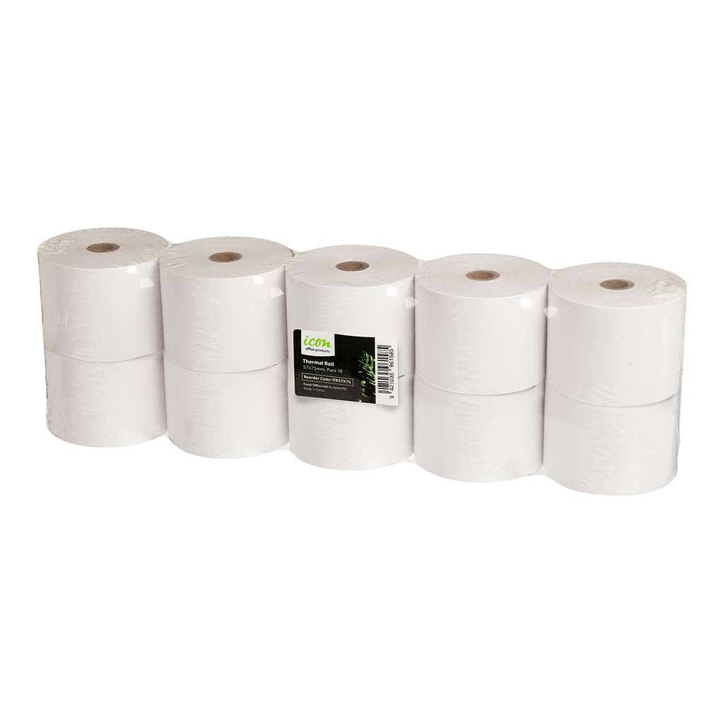 Icon Thermal Roll BPA Free 57x75mm, Pack of 10