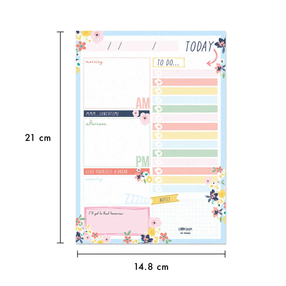 Pukka Carpe Diem Daily Planner Pad Ditzy Floral