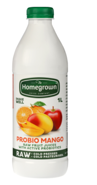 The Homegrown Juice Company Pro Bio Mango Raw Fruit Juice 1l