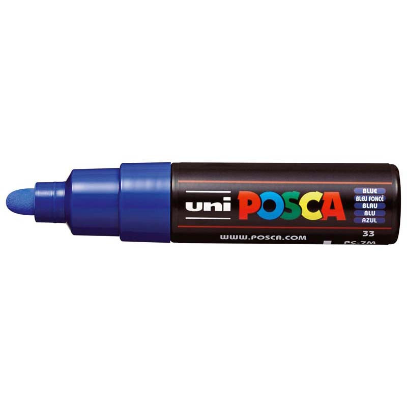 Uni Posca Marker 4.5-5.5mm Bold Bullet Blue PC-7M - Cafe Supply