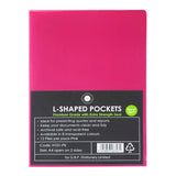 OSC L Shaped Pockets A4 Pink, Pack of 12