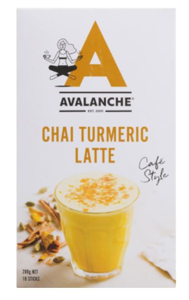 Avalanche Cafe Style Chai Turmeric Latte Sticks 10 x 20g