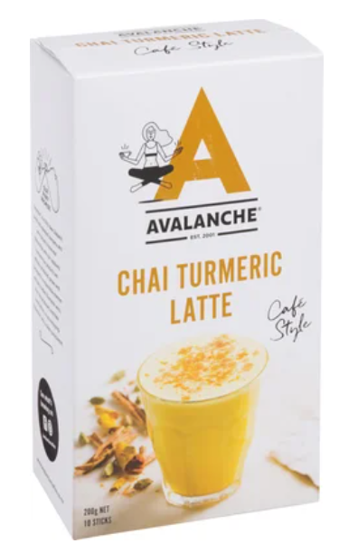 Avalanche Cafe Style Chai Turmeric Latte Sticks 10 x 20g