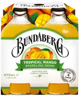 Bundaberg Tropical Mango Sparkling Drink 4 x 375ml