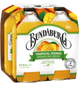 Bundaberg Tropical Mango Sparkling Drink 4 x 375ml