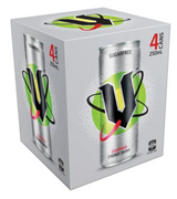 V Sugarfree Guarana Energy Drink 4 x 250ml