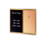 COMBIBOARD | Chalkboard + Corkboard | Wood Frame