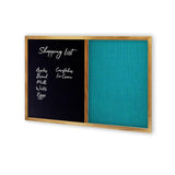 COMBIBOARD | Chalkboard + Standard Fabric | Wood Frame