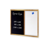 COMBIBOARD | Whiteboard + Chalkboard | Wood Frame