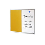 COMBIBOARD | Whiteboard + Brushed Fabric | Aluminium Frame