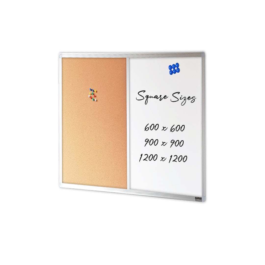 COMBIBOARD | Whiteboard + Corkboard | Aluminium Frame