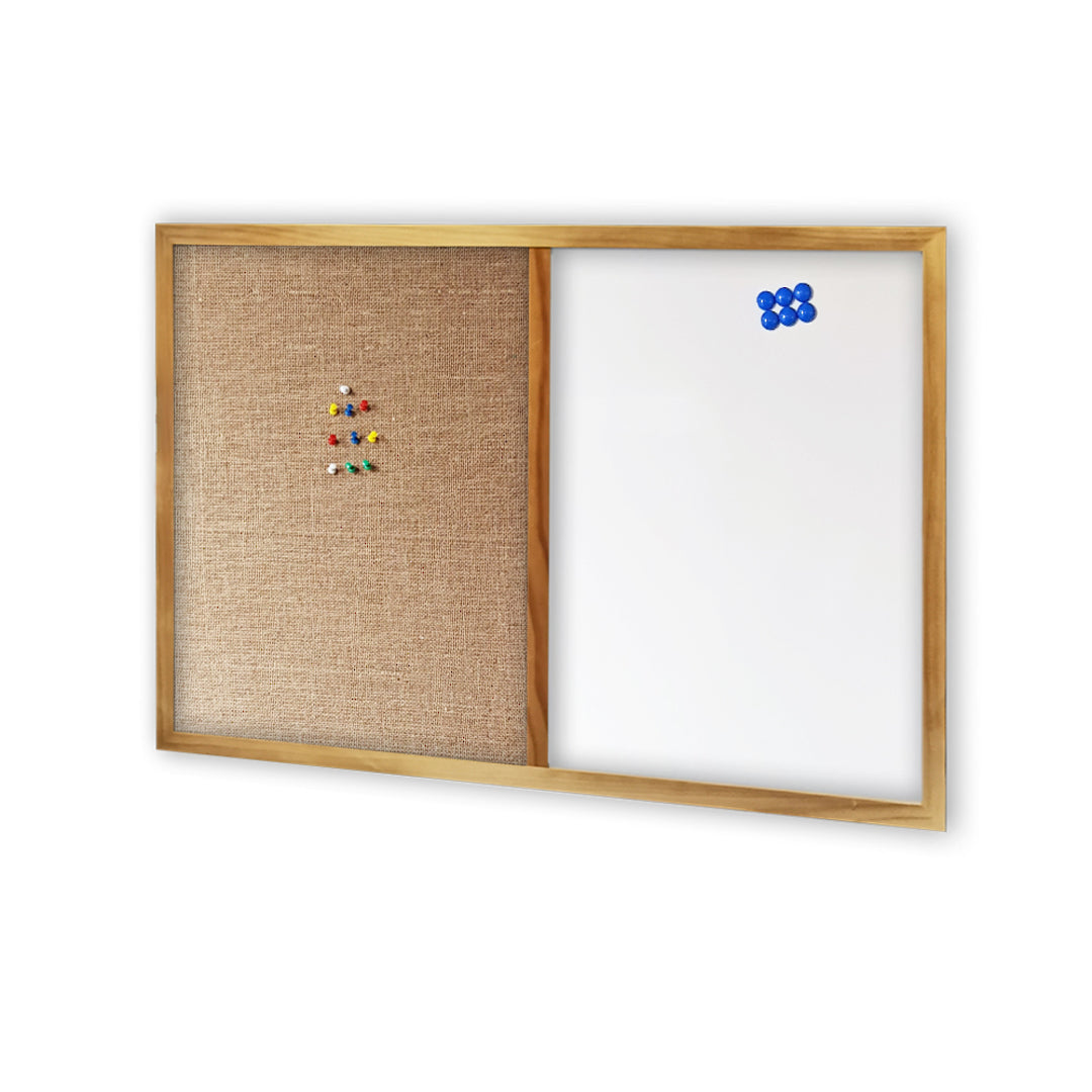 COMBIBOARD | Whiteboard + Hessian | Wood Frame