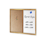 COMBIBOARD | Whiteboard + Hessian | Wood Frame