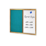 COMBIBOARD | Whiteboard + Standard Fabric | Wood Frame