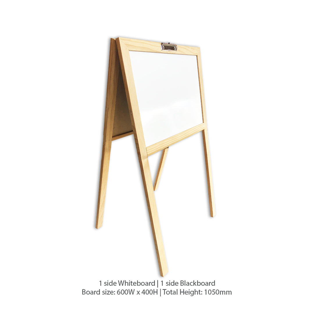 CHILDRENS EASEL | Magnetic | Whiteboard + Chalkboard