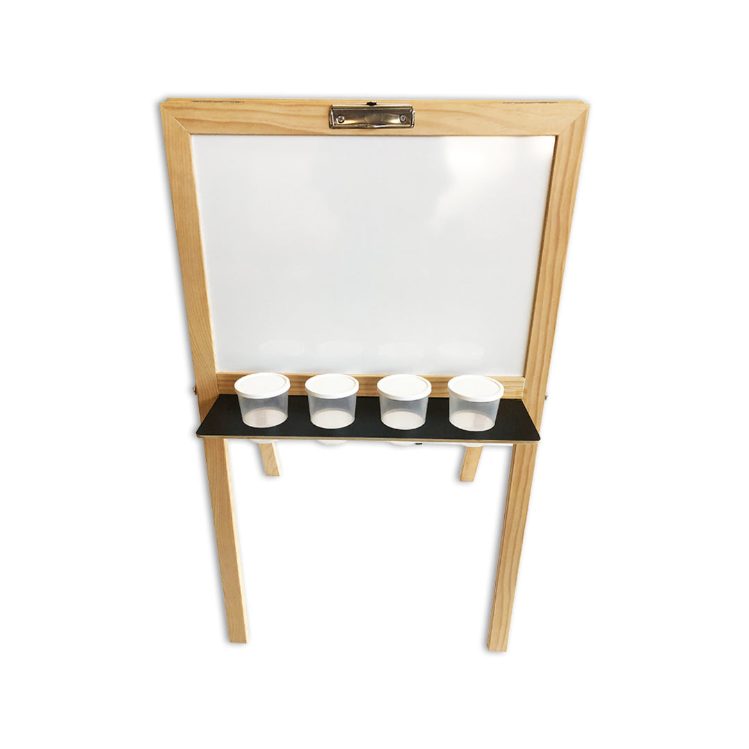 CHILDRENS EASEL | Magnetic | Whiteboard + Chalkboard