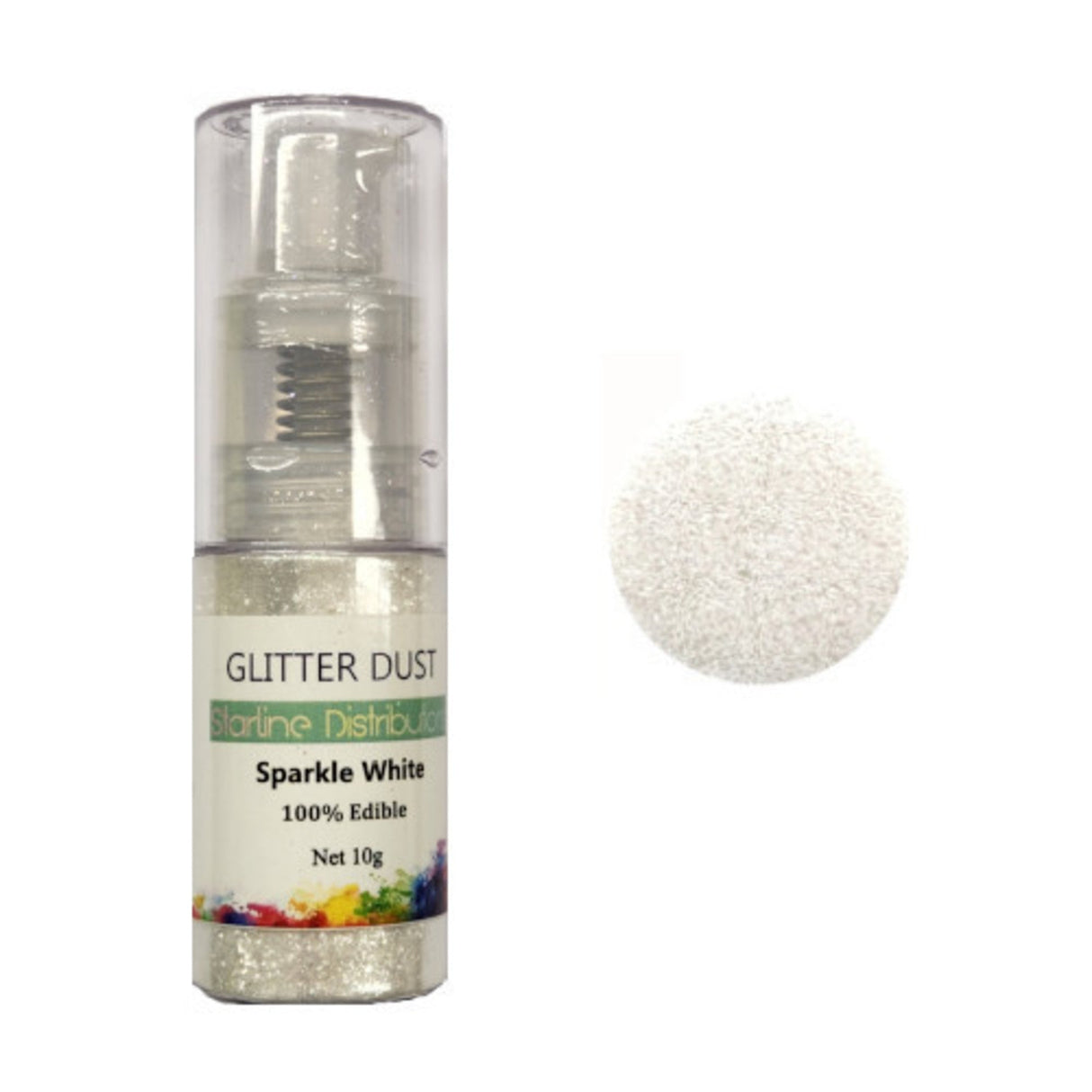 Glitter Dust - White Pump 10gm (100% Edible)