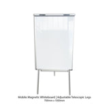 MAGNETIC WHITEBOARD | with FLIPCHART PAD | Adjustable Telescopic Legs