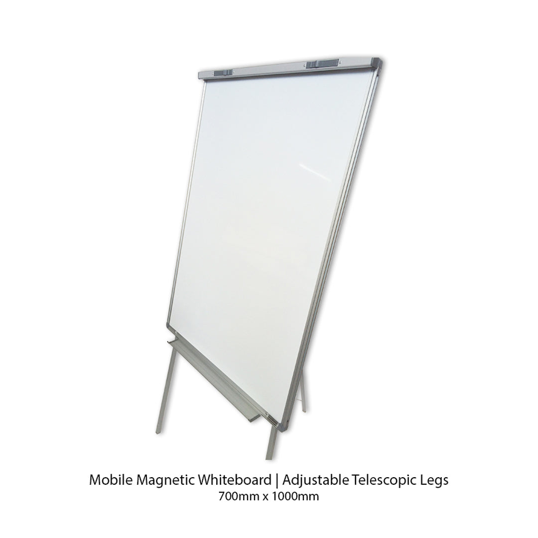 MAGNETIC WHITEBOARD | with FLIPCHART PAD | Adjustable Telescopic Legs