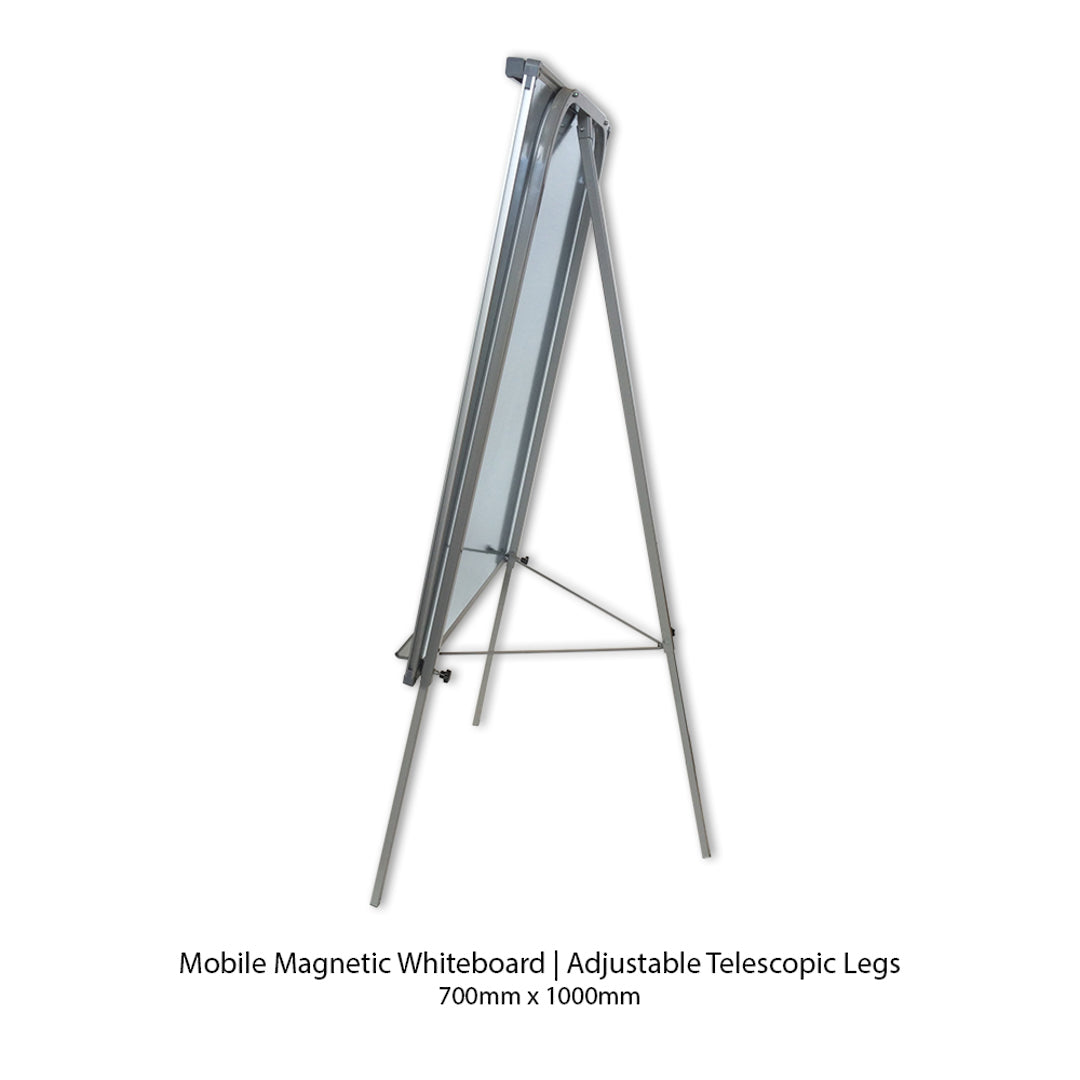 MAGNETIC WHITEBOARD | with FLIPCHART PAD | Adjustable Telescopic Legs